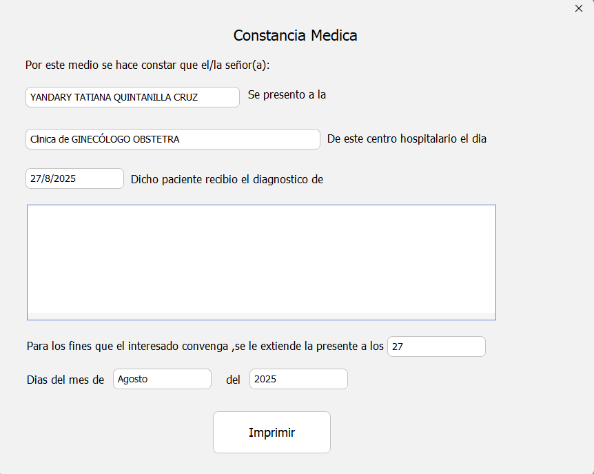 Constancias Médicas